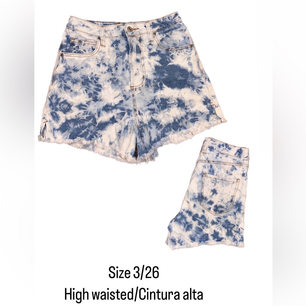 Fashion Nova high waist shorts. Some stretch but not a lot.